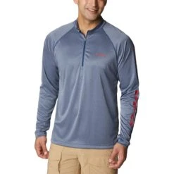 Columbia Terminal Tackle Heather 1/4-Zip Shirt - Men's -Simms Sport Equipment Shop CAHERESPLO