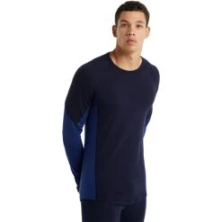 Icebreaker 260 Zone Long-Sleeve Crew Top - Men's -Simms Sport Equipment Shop MIDNAV