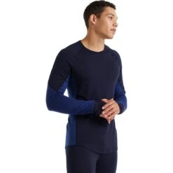 Icebreaker 260 Zone Long-Sleeve Crew Top - Men's -Simms Sport Equipment Shop MIDNAV D3